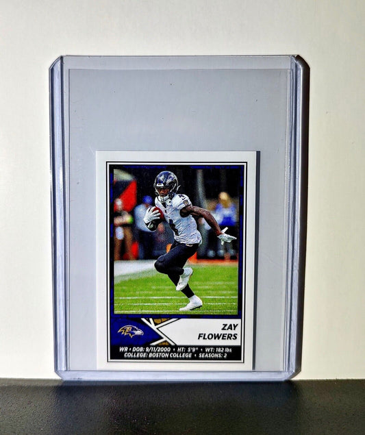 Zay Flowers 2024 Panini NFL Sticker #109 Baltimore Ravens