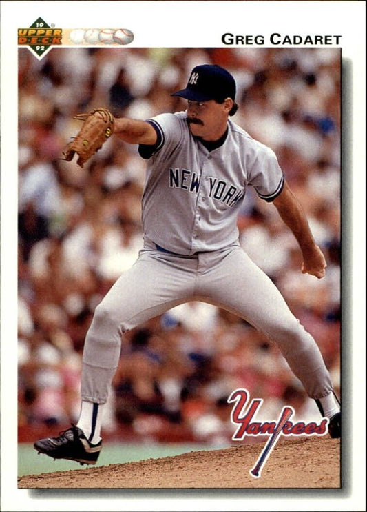 Greg Cadaret 1992 Upper Deck MLB #412 Baseball Card New York Yankees