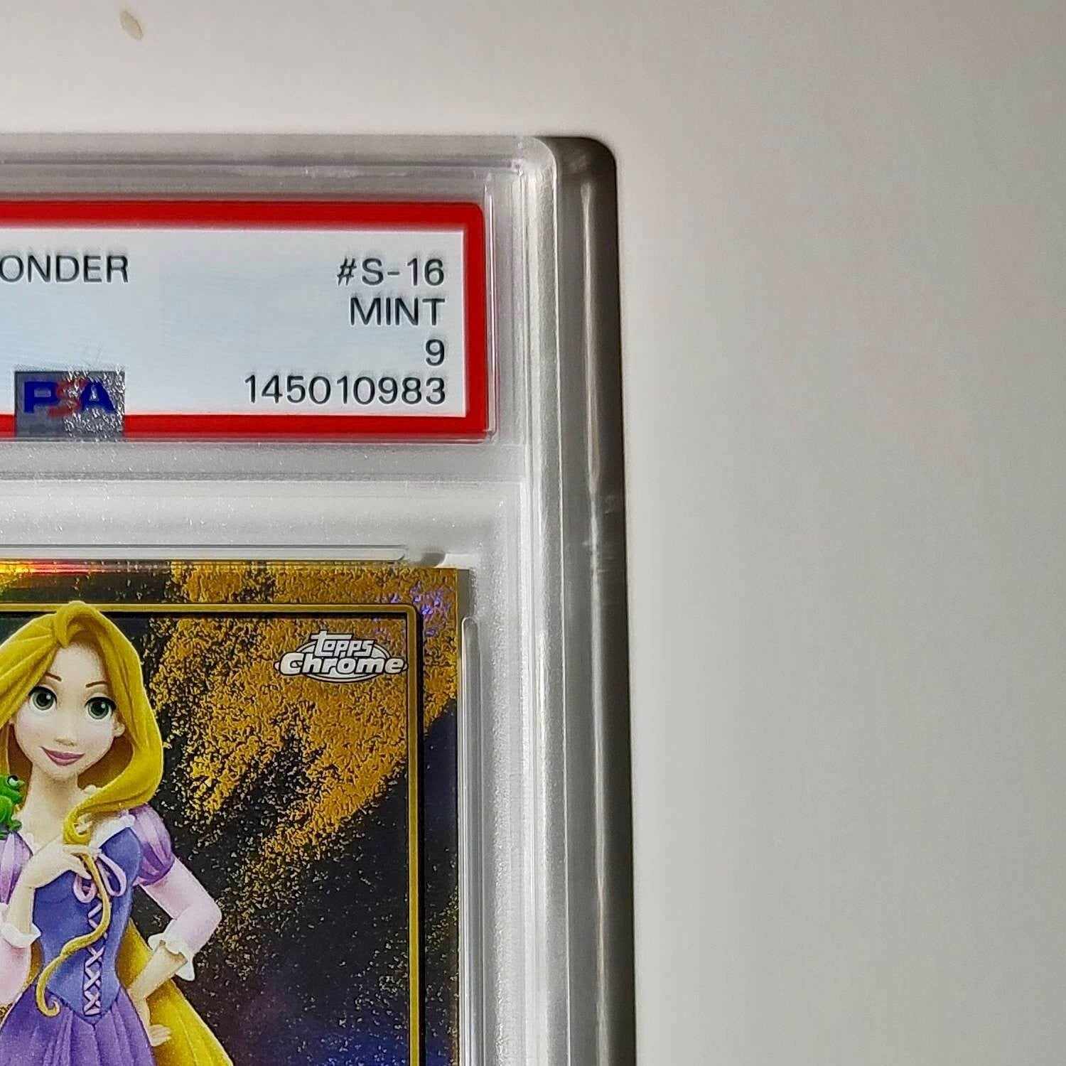 Rapunzel 2025 Topps Shiny Disney Wonder #S-16 Card Tangled PSA 9