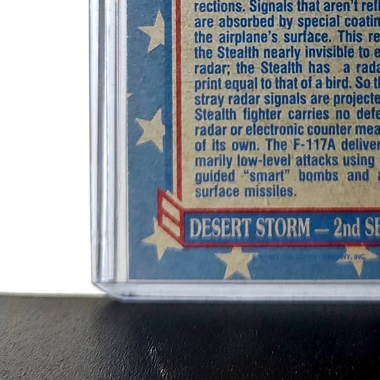 F-117A Stealth Fighter 1991 Topps Desert Storm #119 Card