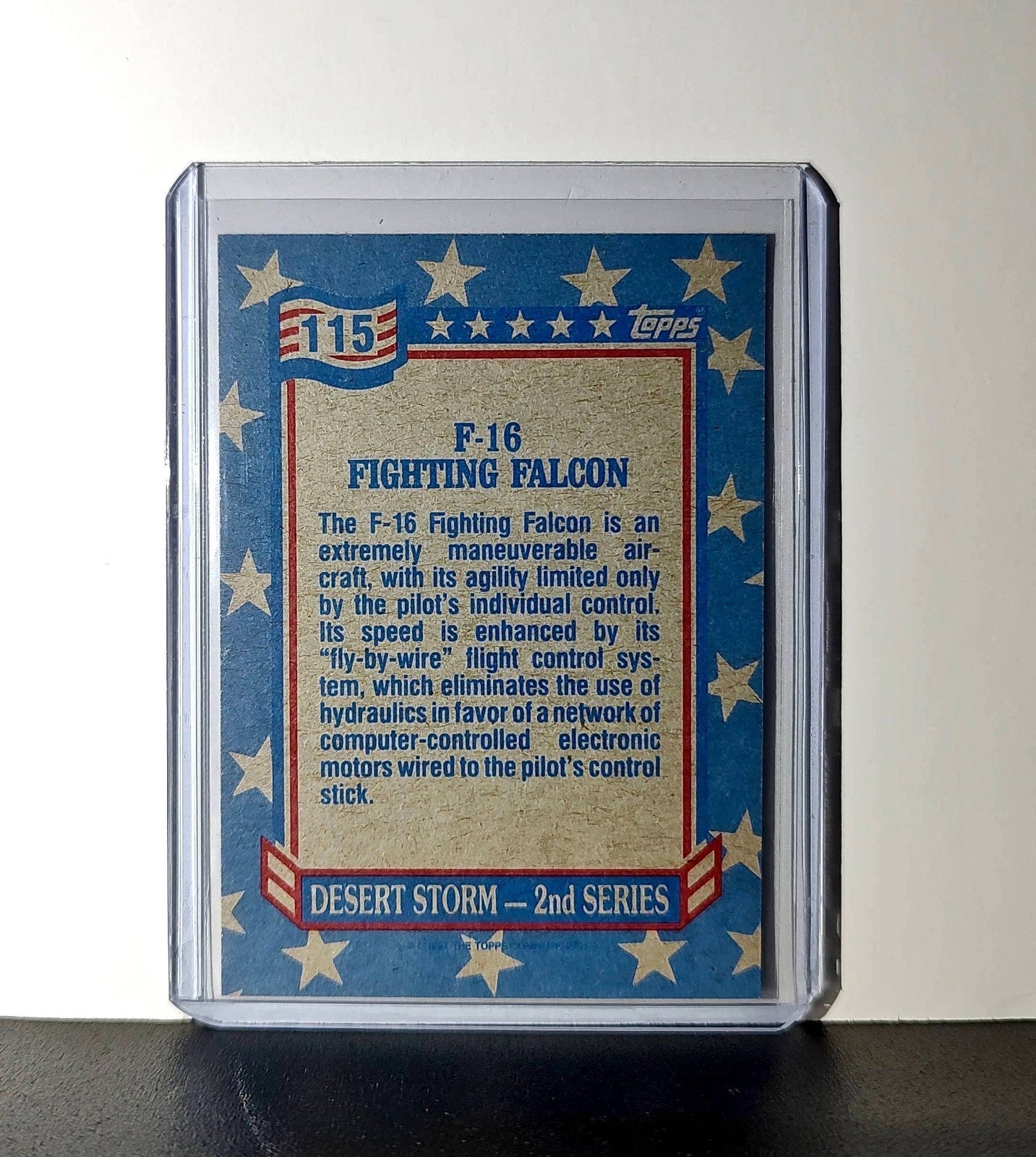 F-16 Fighting Falcon 1991 Topps Desert Storm #115 Card
