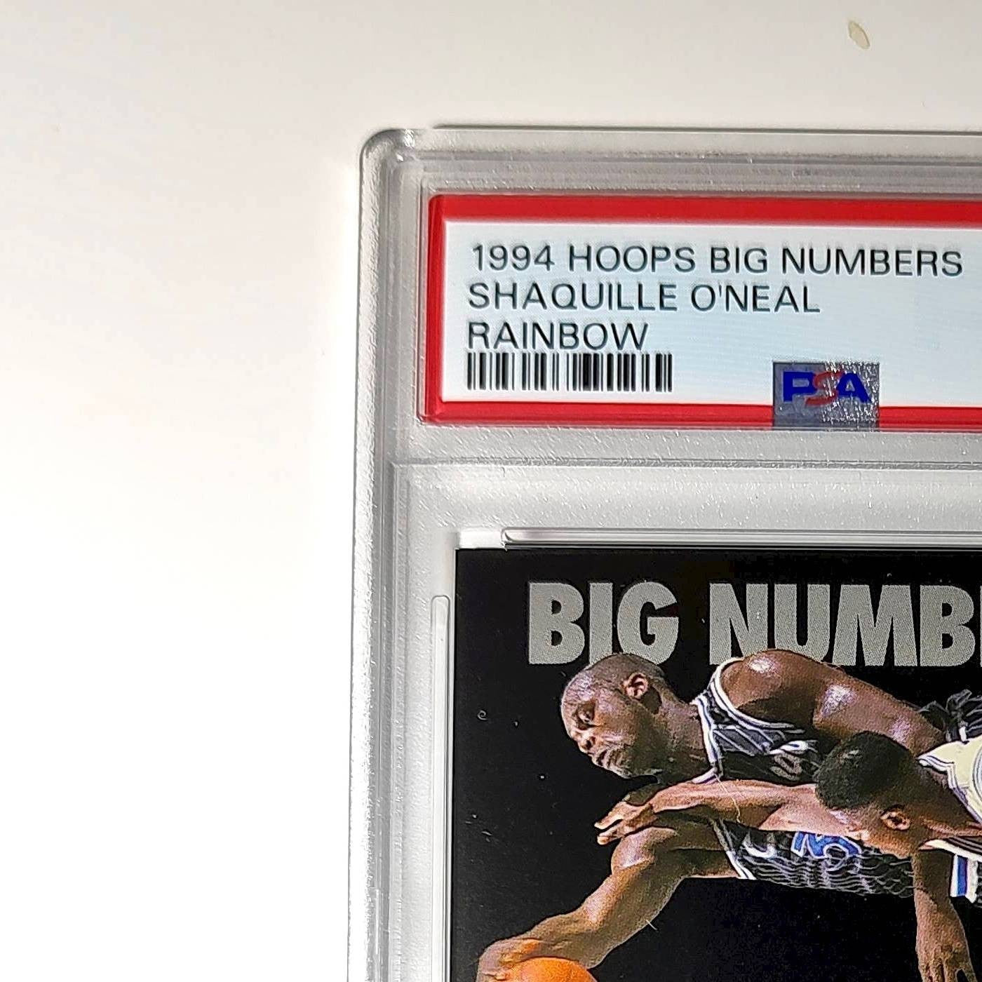 Shaquille O'Neal 1994 NBA Hoops Big Numbers #BN5 Rainbow PSA 8 NM-MT