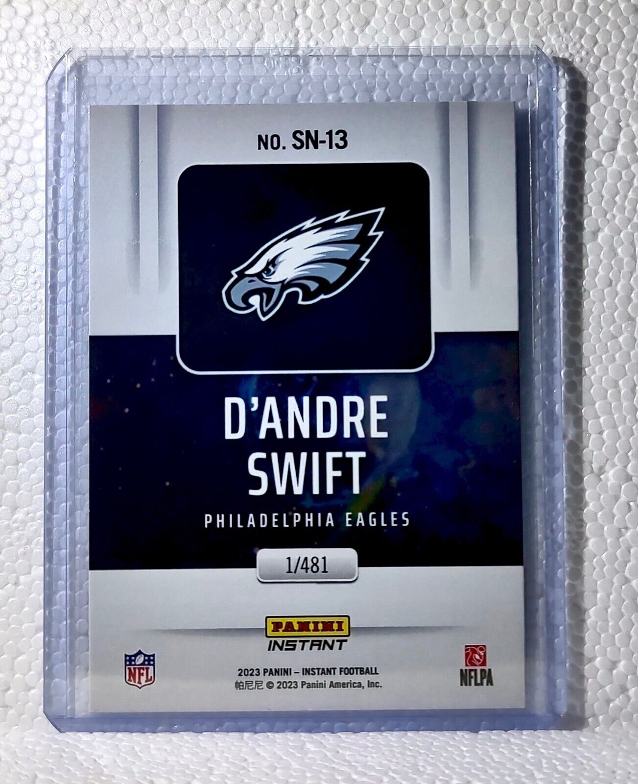 D'Andre Swift 2023 Panini NFL #13 Supernova Football Card Eagles 1/481