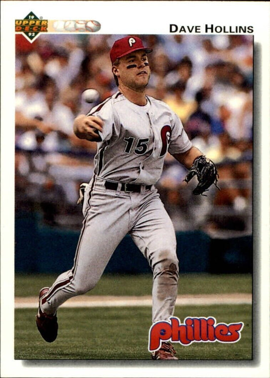 Dave Hollins 1992 Upper Deck MLB #586 Baseball Card Philadelphia Phillies