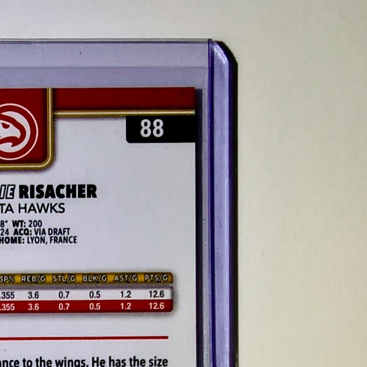 Zaccharie Risacher 2025-26 NBA Topps Chrome Update RayWave Refractor #88 Card