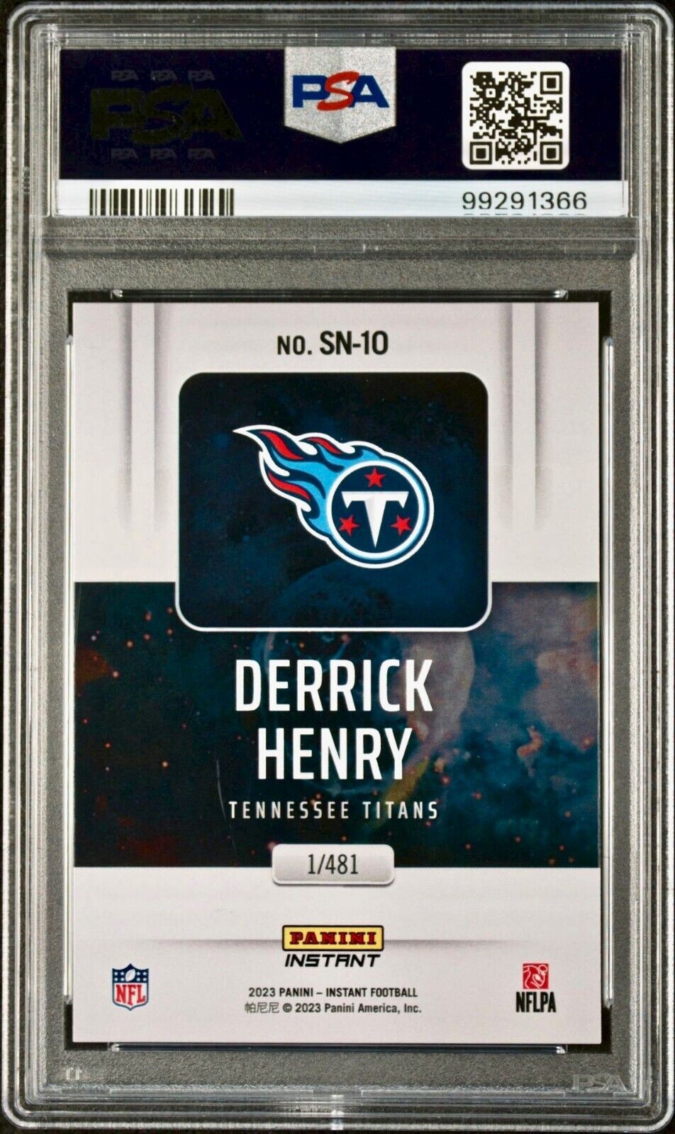 Derrick Henry 2023 Panini Supernova NFL #SN-10 Football Card PSA 9 Mint