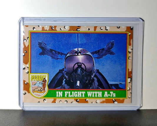 In Flight with A-7s 1991 Topps Desert Storm #80 Card