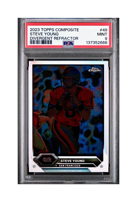 Steve Young 2023 Topps Chrome #49 Sepia Refractors PSA 9 Mint