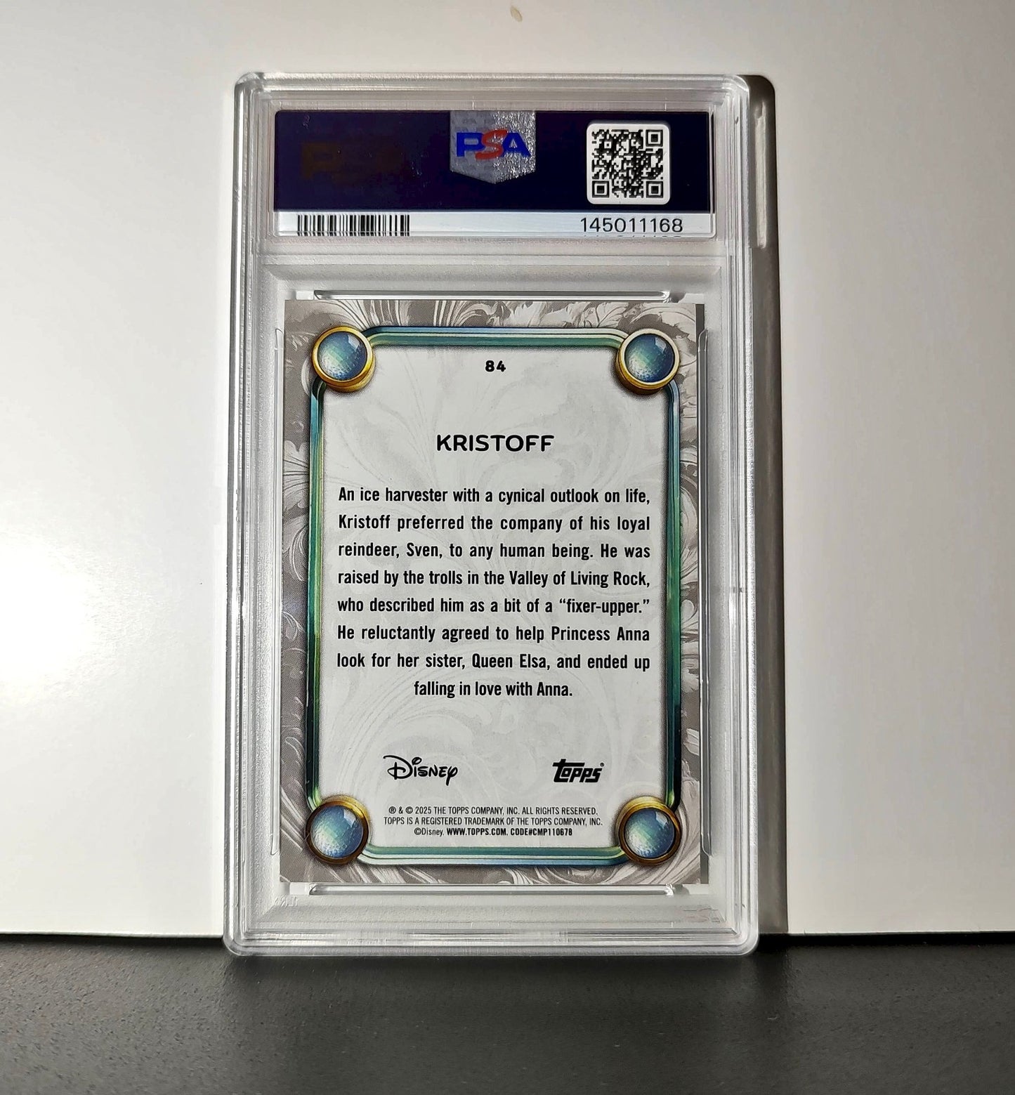 Kristoff 2025 Topps Disney Wonder #84 Winter Variant Card Frozen PSA 9