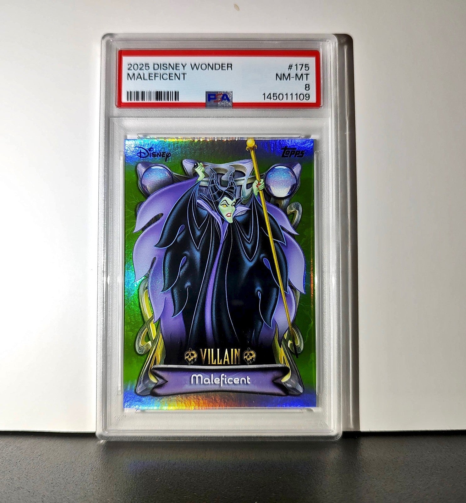 Maleficent 2025 Topps Disney Wonder #175 Card Sleeping Beauty PSA 8 NM-MT