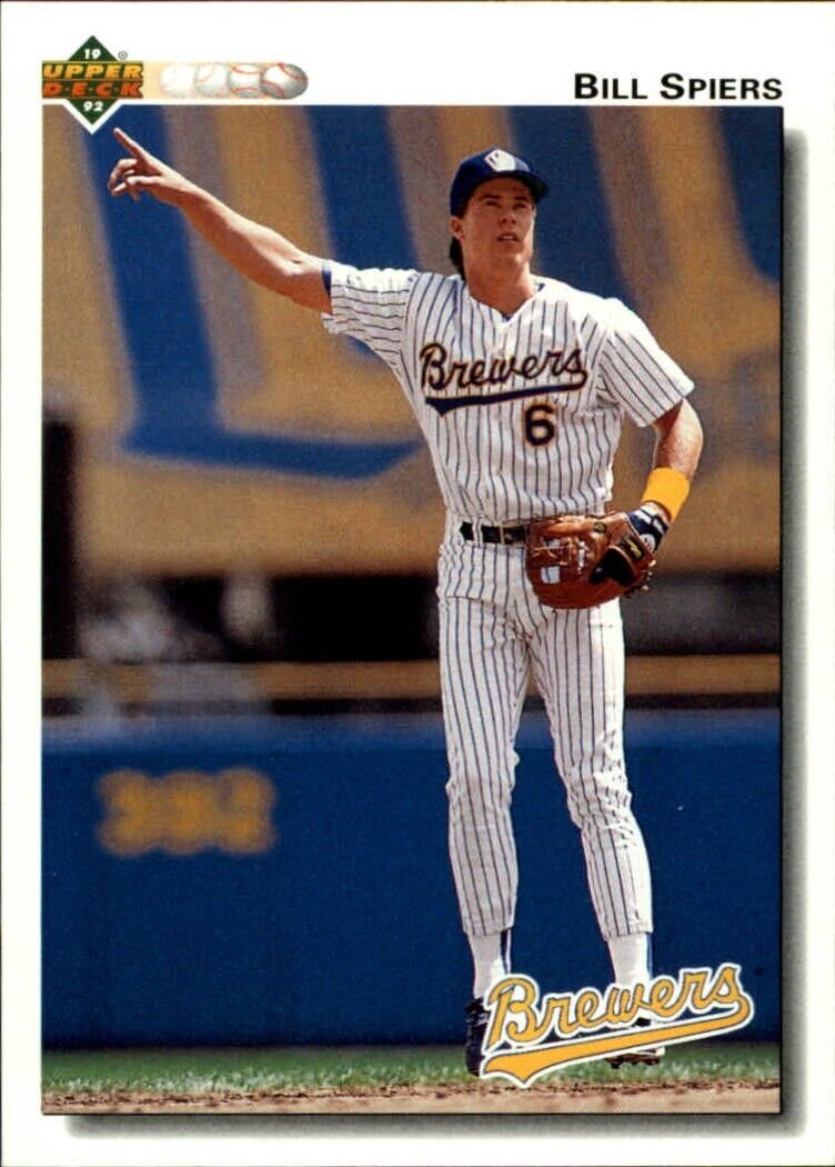 Bill Spiers 1992 Upper Deck MLB #214 Baseball Card Milwaukee Brewers