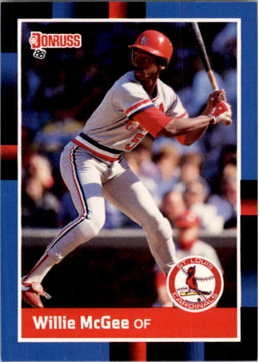 1988 Willie McGee Donruss Baseball Card #307