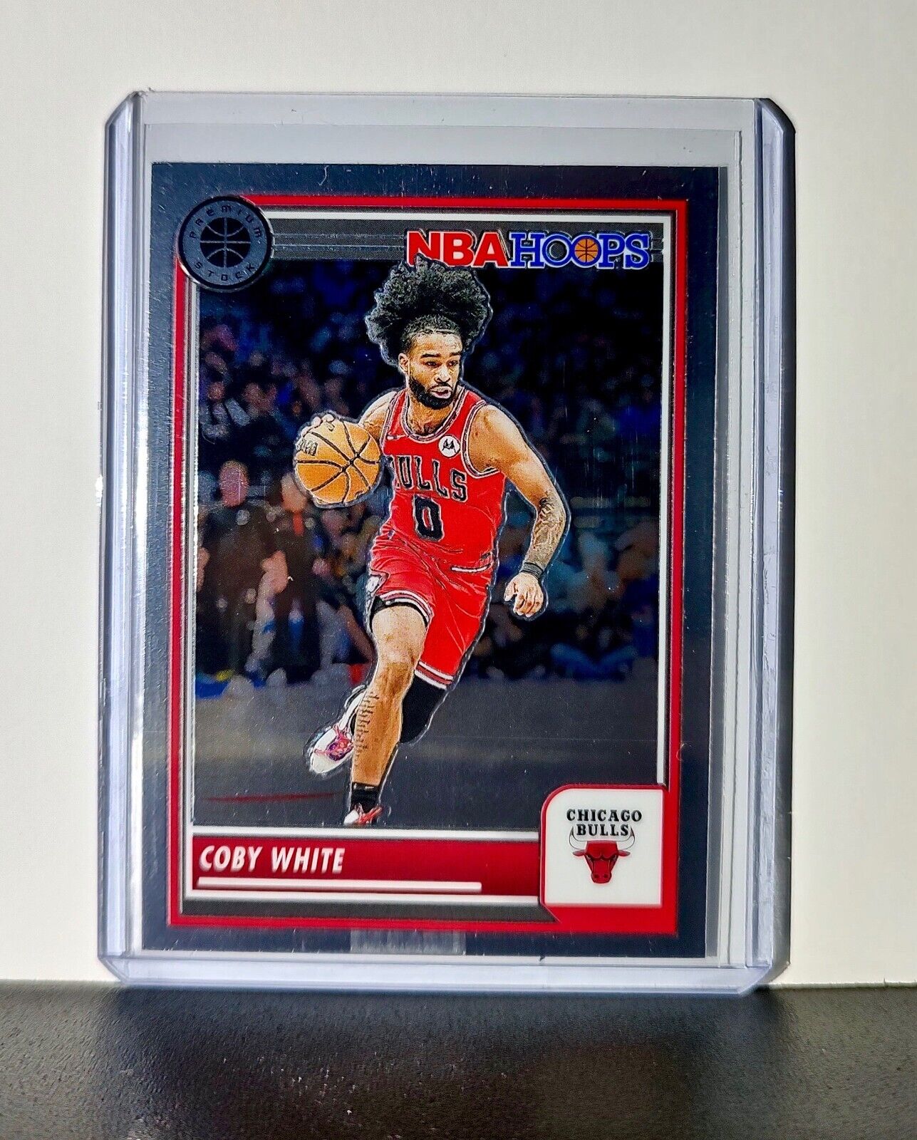 Coby White 2023-24 Panini Premium Stock NBA Hoops #278 Card Chicago Bulls
