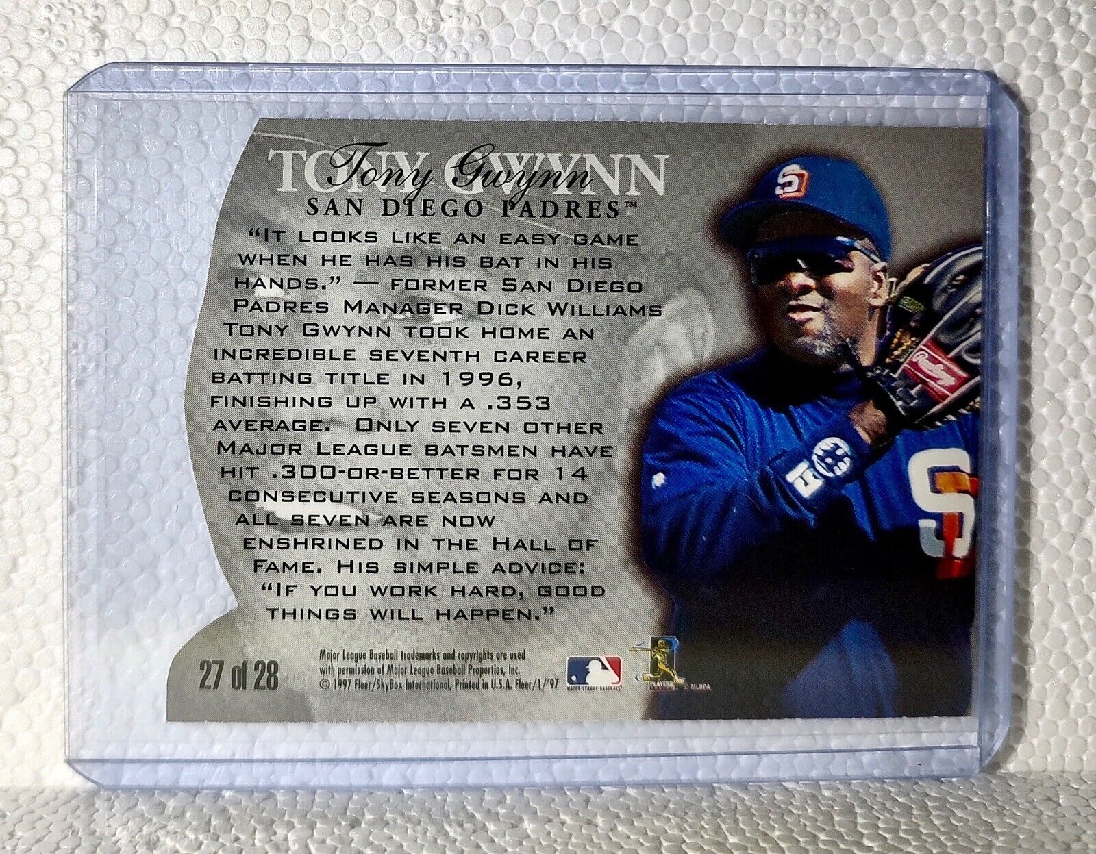 Tony Gwynn 1997 Fleer MLB #27 Team Leader Baseball Card San Diego Padres