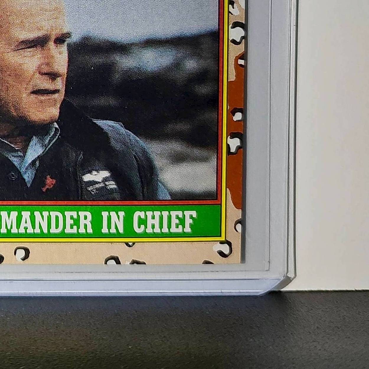 The Commander in Chief 1991 Topps Desert Storm #1 Card