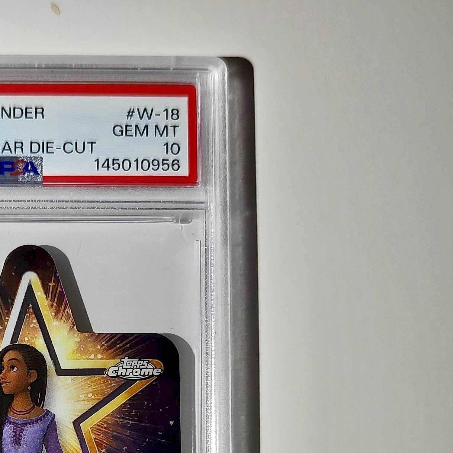 Asha 2025 Topps Chrome Disney #W-18 Wish Upon A Star Die Cut Card Wish PSA 10