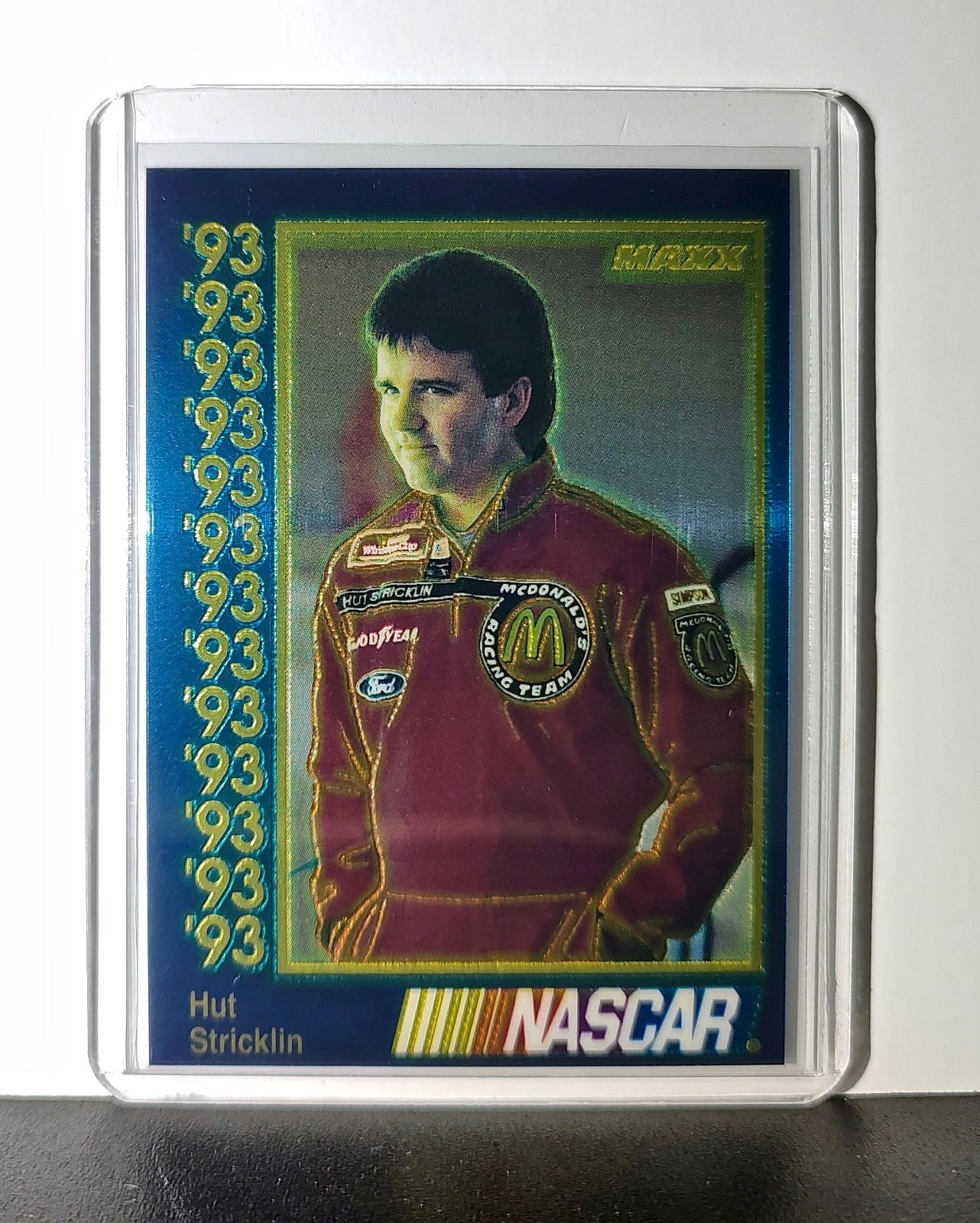 Hut Stricklin 1993 Maxx Premier Plus Racing #27 NASCAR Card Junior Johnson