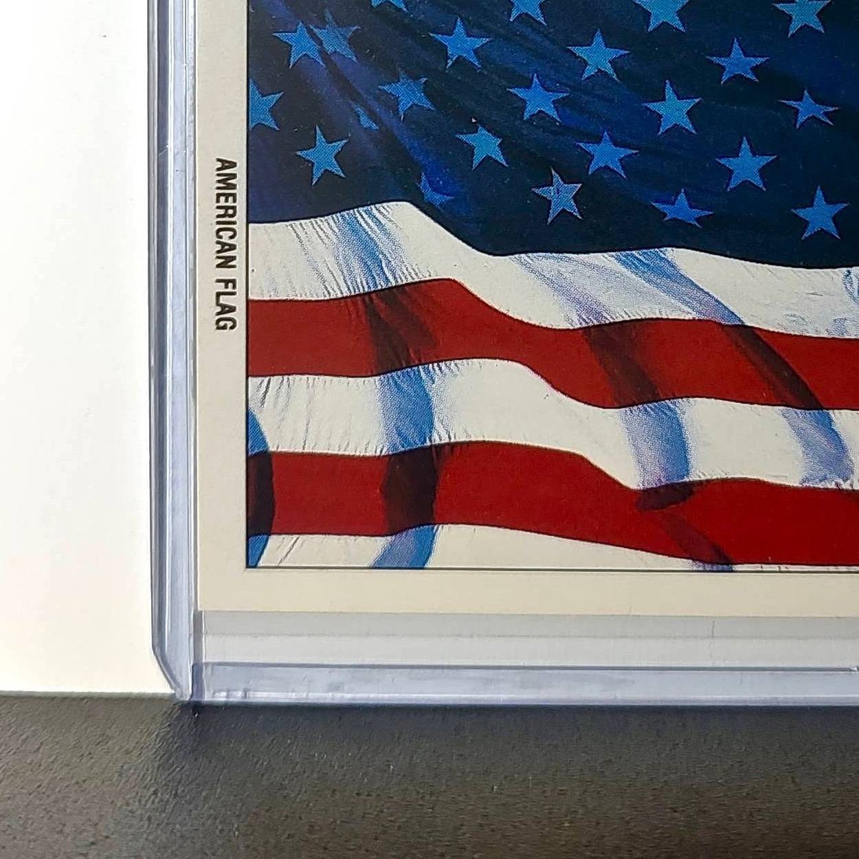 American Flag 1991 Topps Desert Storm #22 Sticker Card