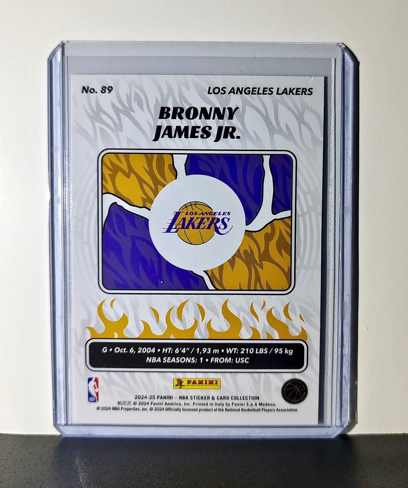 Bronny James Jr. Rookie 2024-25 Panini NBA #89 Foil Sticker Card Lakers