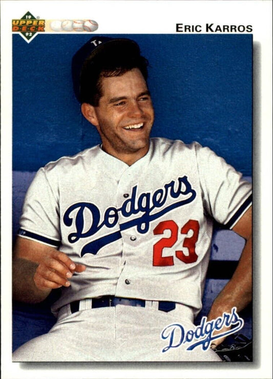 Eric Karros 1992 Upper Deck MLB #534 Baseball Card Los Angeles Dodgers