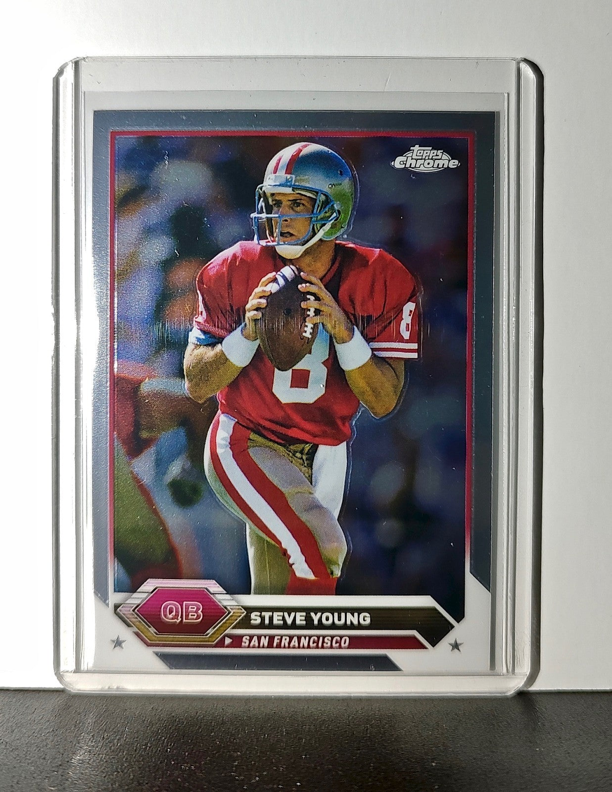 Steve Young 2023 Topps Chrome NFL #49 Card San Francisco 49ers