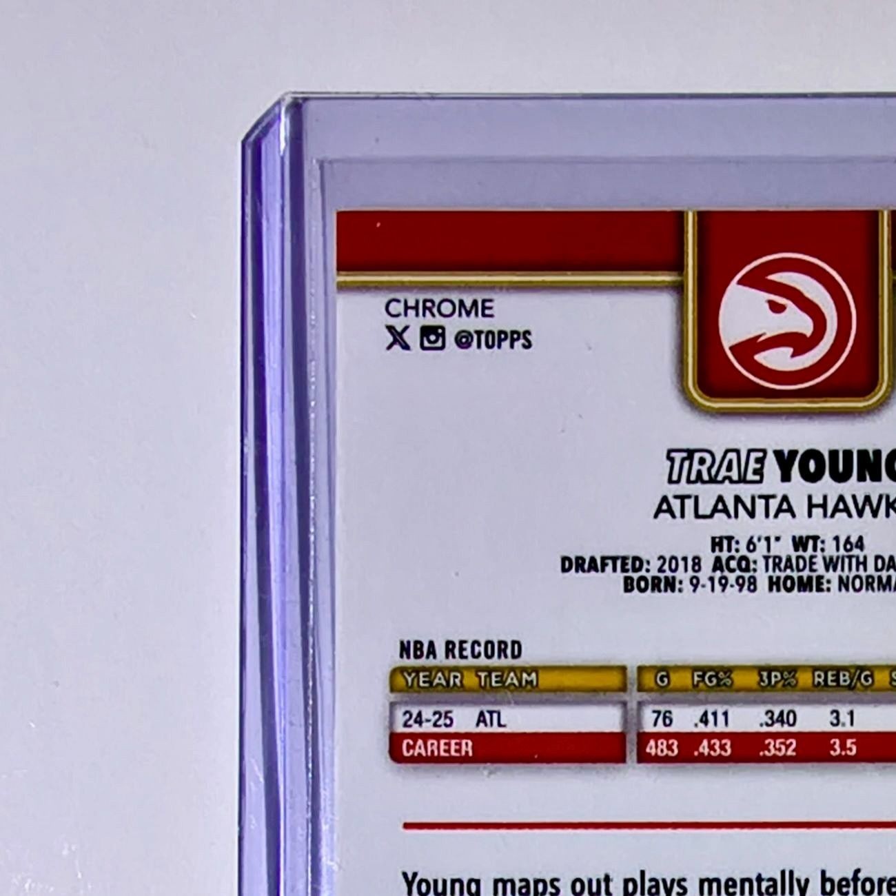 Trae Young 2025-26 NBA Topps Chrome Update X-Fractor #36 Card Atlanta Hawks