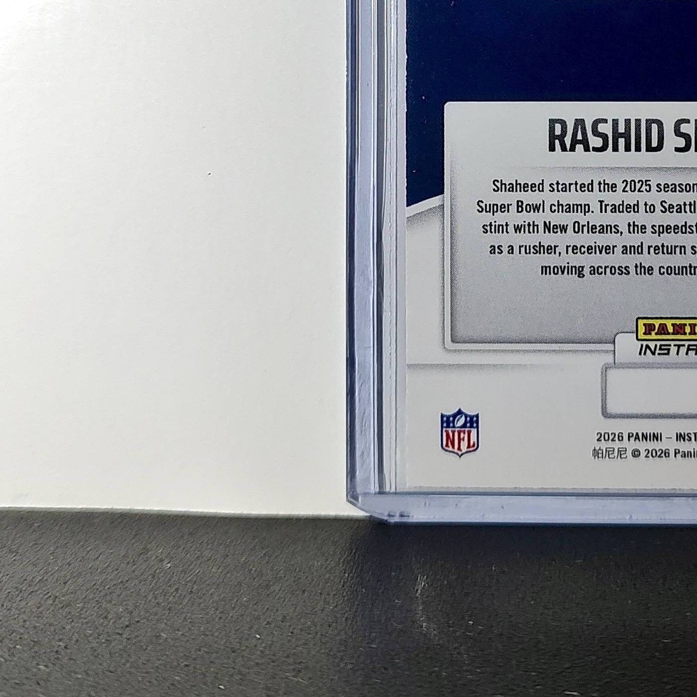 Rashid Shaheed 2026 Panini NFL Super Bowl LIX Champions #8 Card Seattle Seahawks