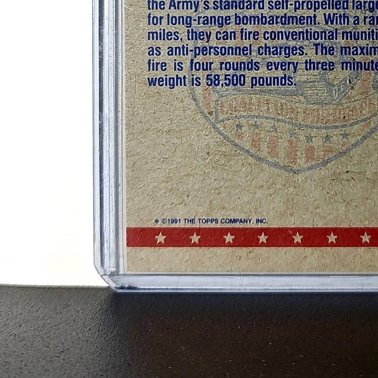 Manning the M-110 Howitzer 1991 Topps Desert Storm #39 Card