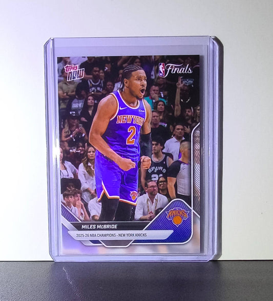 Miles McBride 2026 Topps Now NBA Champions #C7 Card New York Knicks