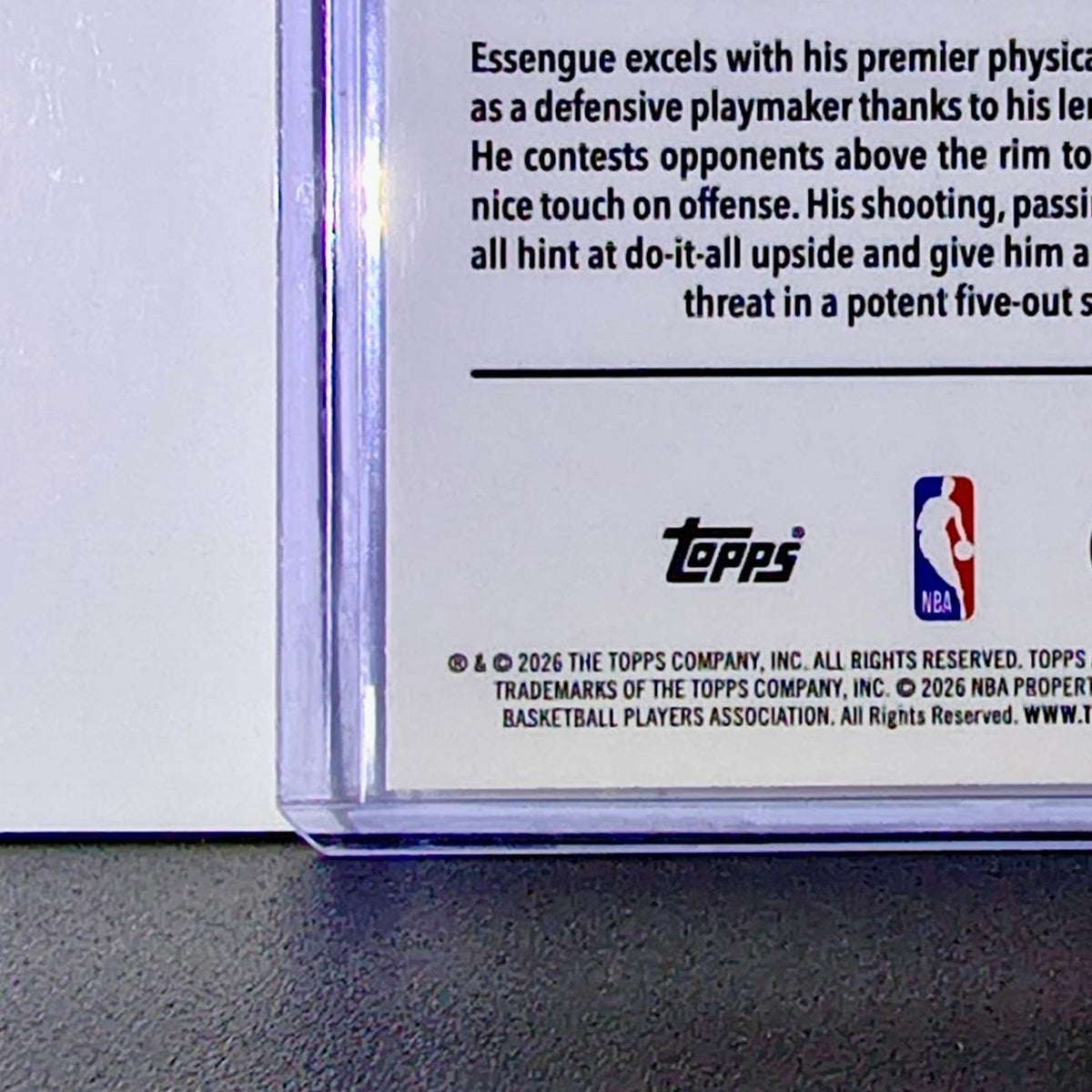 Noa Essengue Rookie 2025-26 NBA Topps Chrome Update #162 Card Chicago Bulls