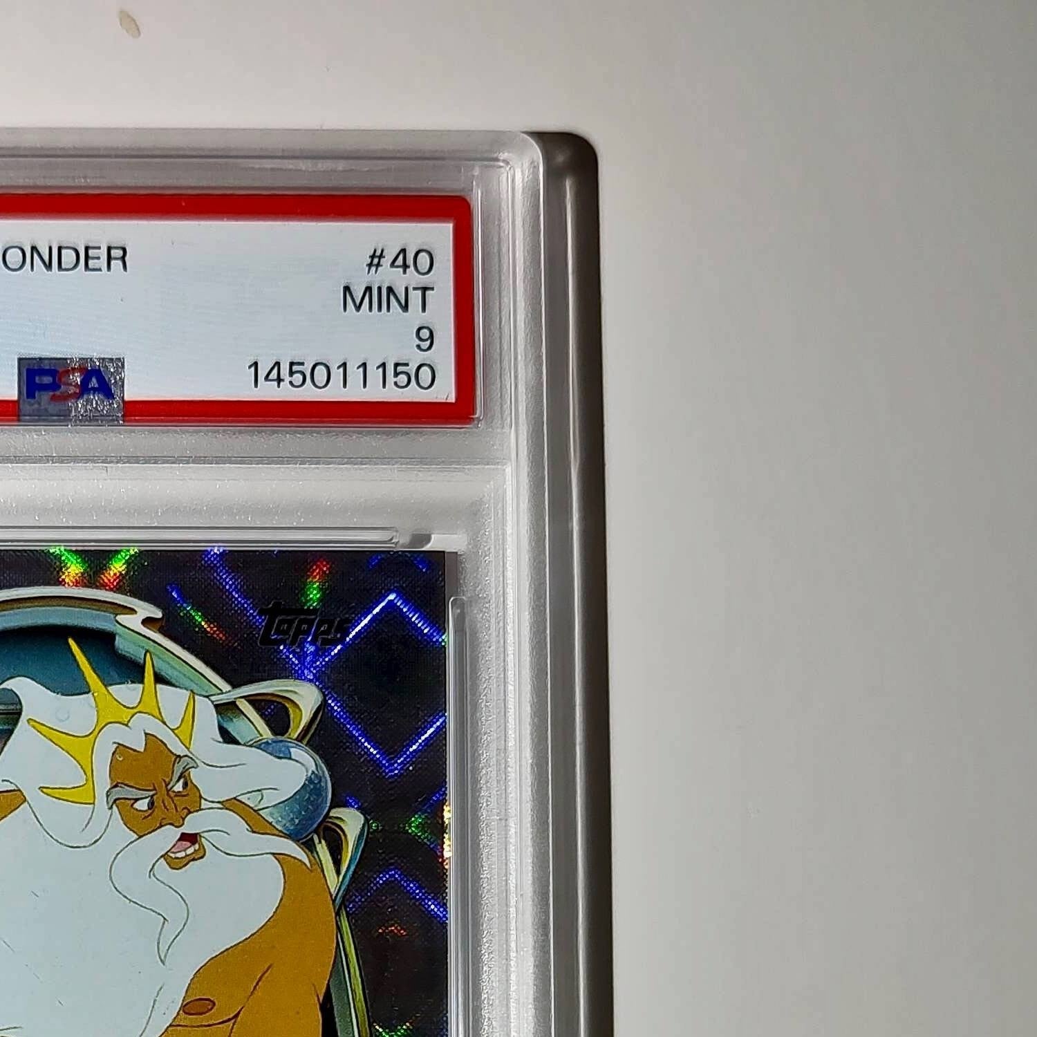 King Triton 2025 Topps Disney #40 Winter Variant Card The Little Mermaid PSA 9