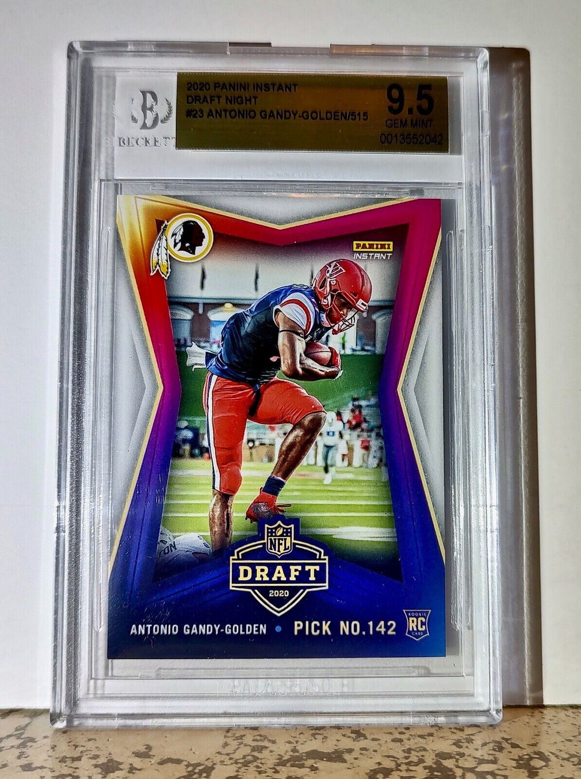 Antonio Gandy-Golden 2020 Panini NFL #23 Draft Rookie 1 of 515 BGS 9.5 Gem Mint