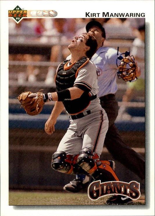 Kirt Manwaring 1992 Upper Deck MLB #740 Baseball Card San Francisco Giants