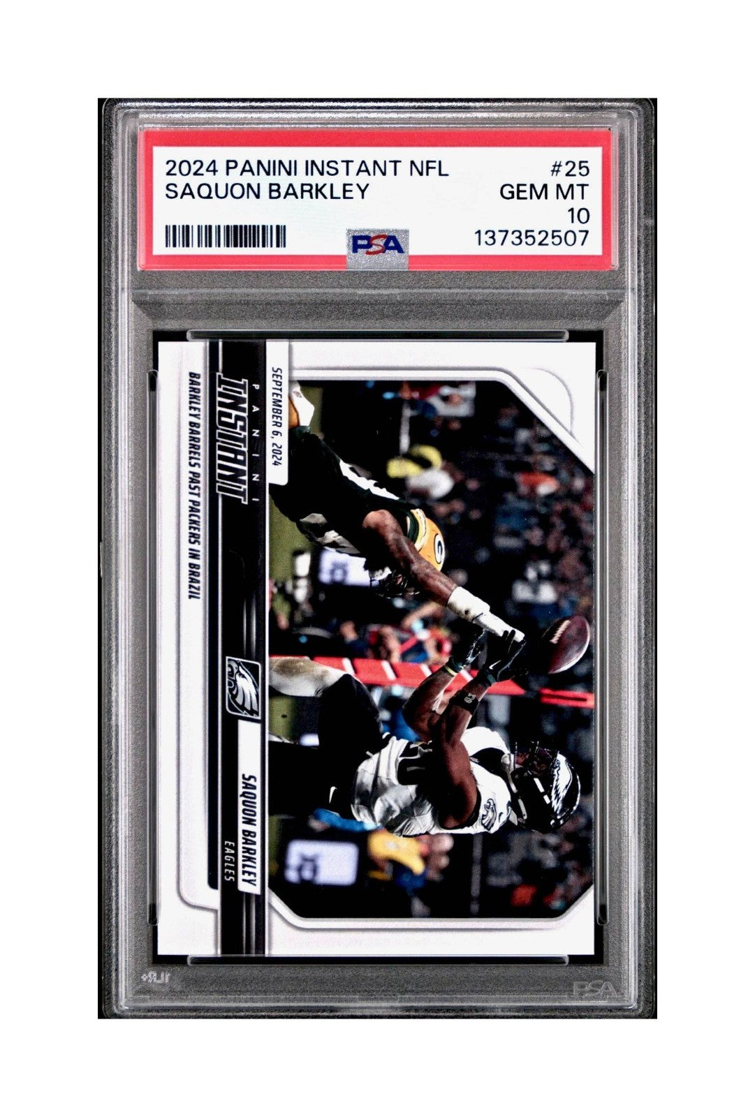Saquon Barkley Rookie 2024 Panini Instant NFL #25 PSA 10 Gem Mint