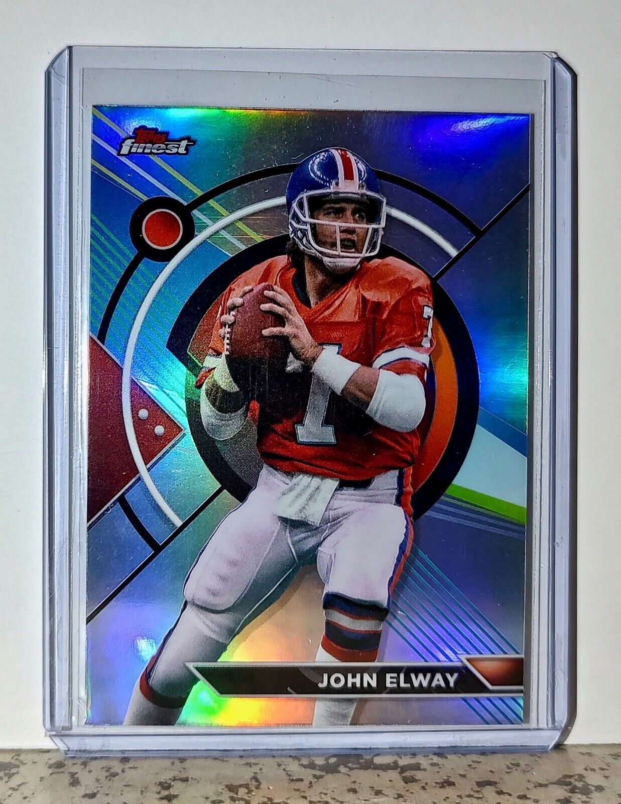 John Elway 2023 Topps Finest Refractor NFL #179 Football Card Denver Broncos