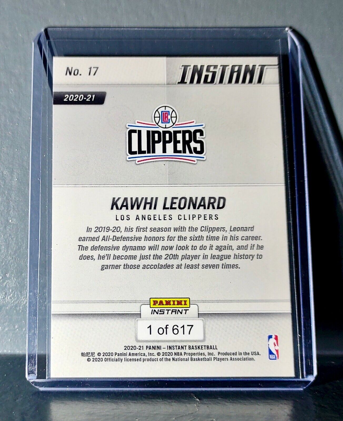 Kawhi Leonard 2020-21 Panini NBA Tip-Off #17 Basketball Card 1 of 617