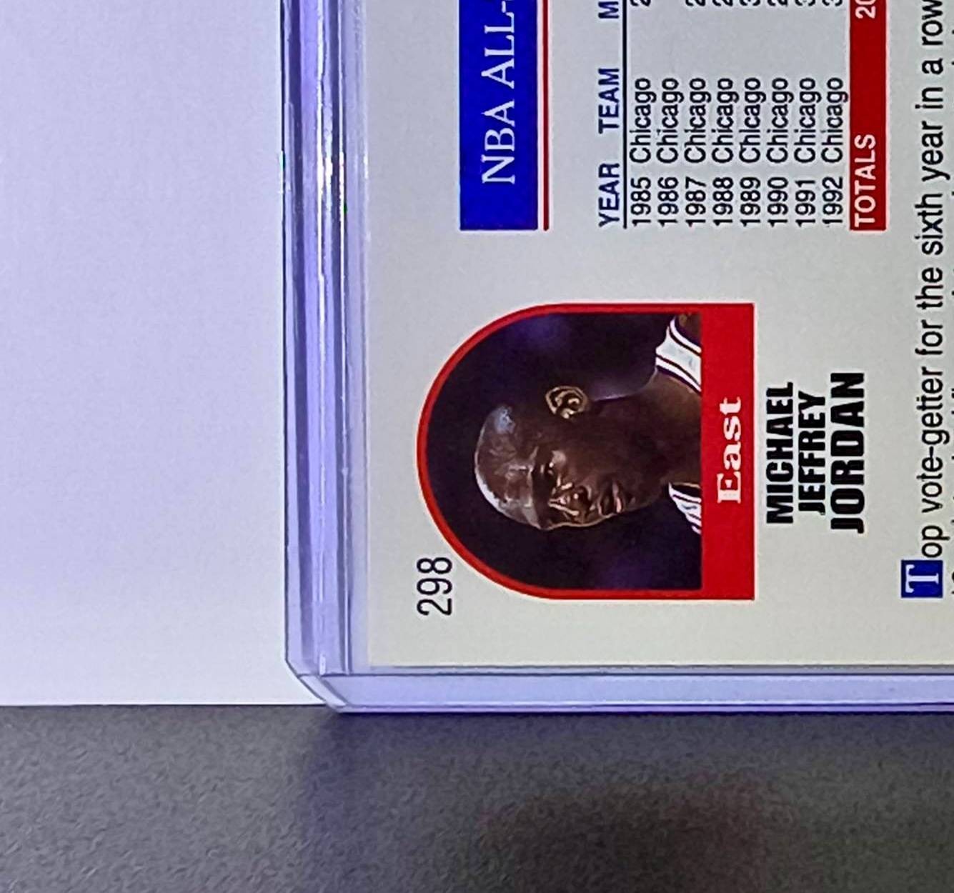 Michael Jordan 1992-93 NBA Hoops All-Star #298 Basketball Card Chicago Bulls