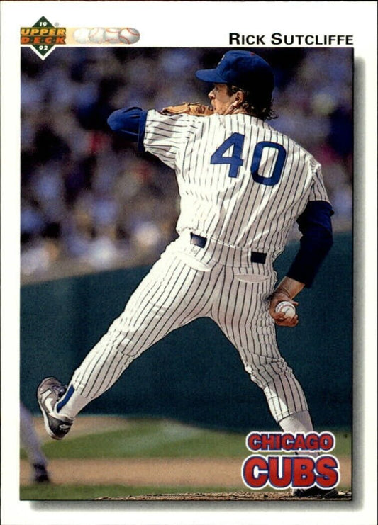 Rick Sutcliffe 1992 Upper Deck MLB #529 Baseball Card Chicago Cubs