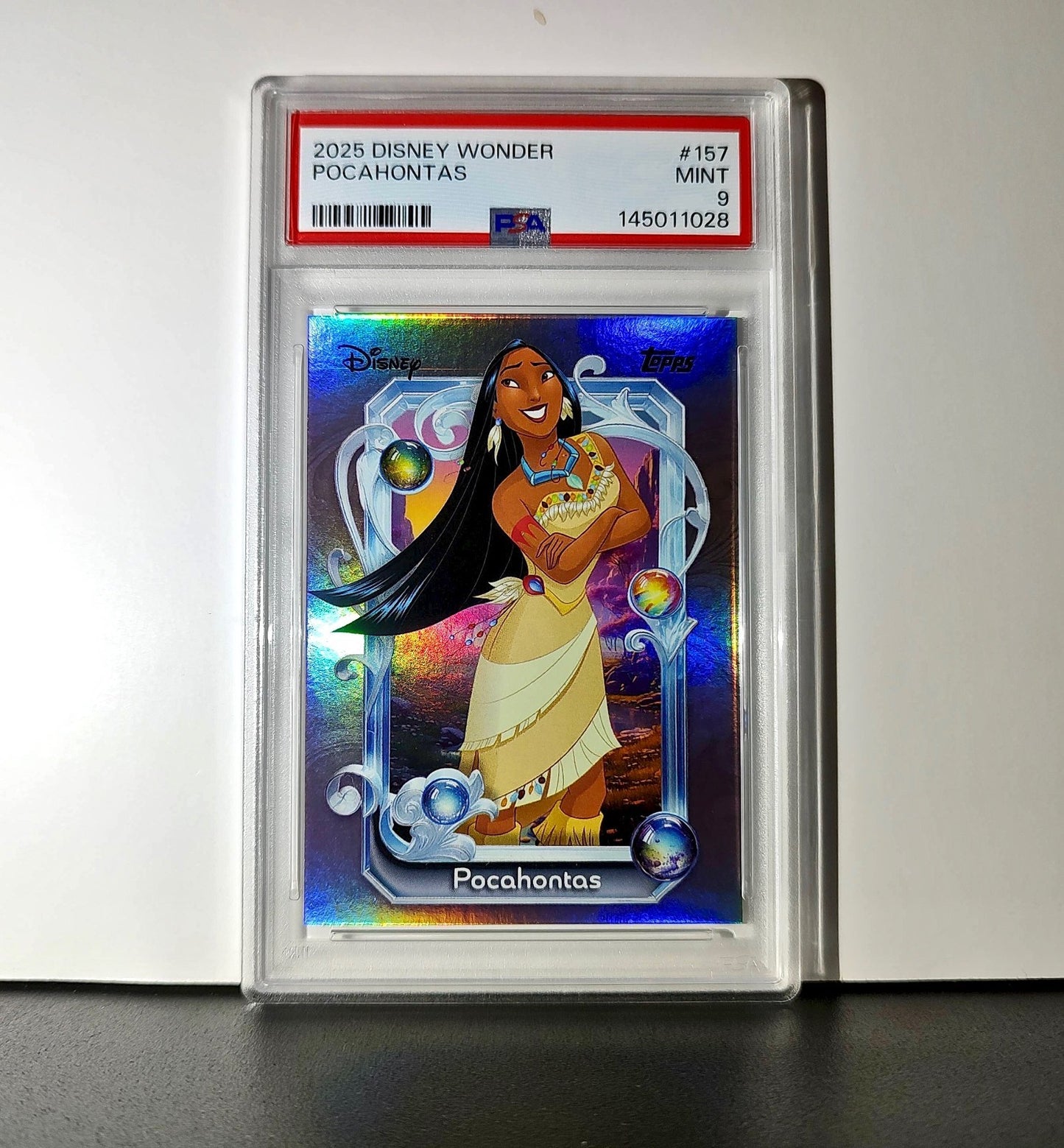 Pocahontas 2025 Topps Disney Cartoon Princess #157 Card Pocahontas PSA 9 MT