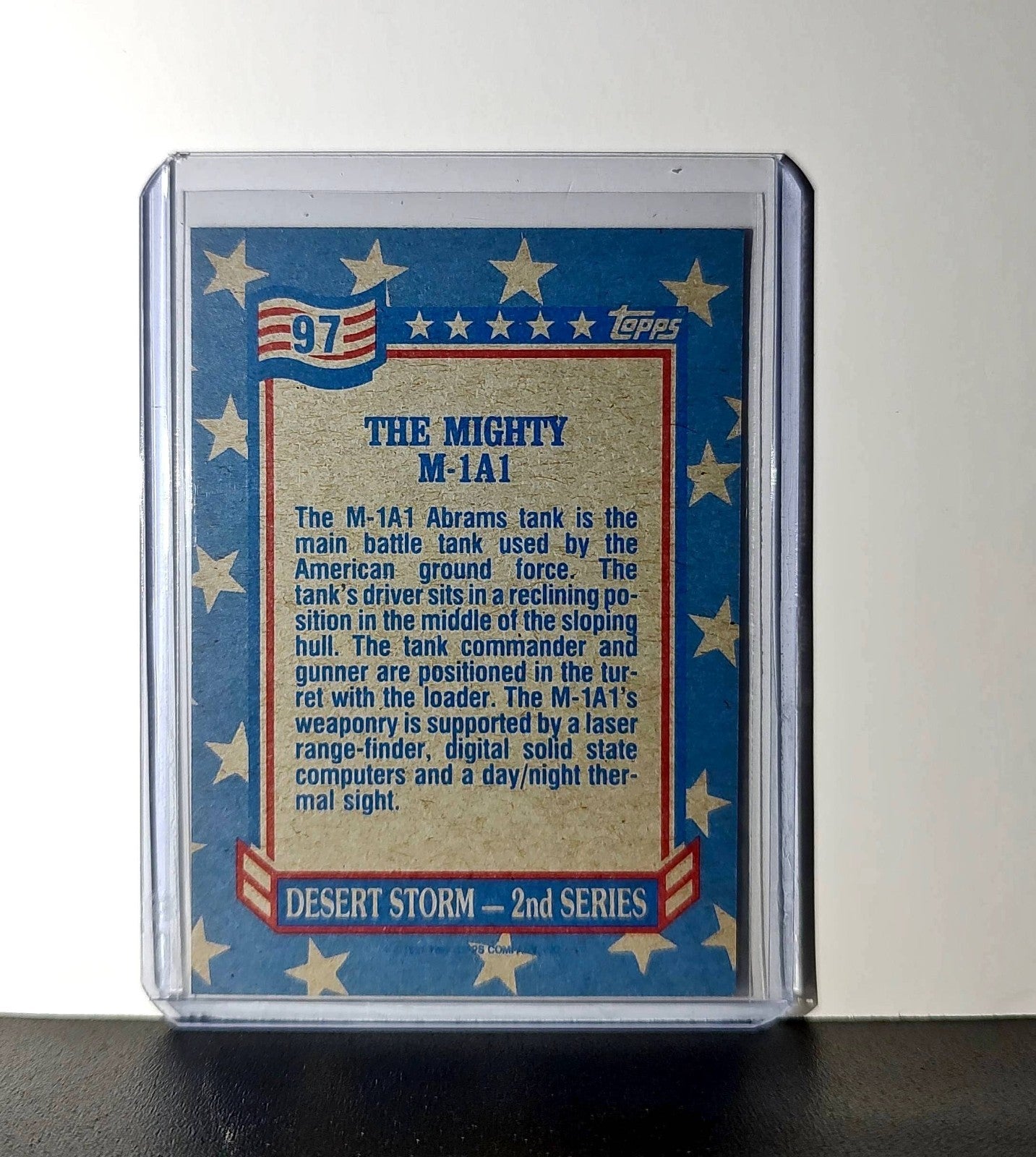The Mighty M1A1 Abrams 1991 Topps Desert Storm #97 Card