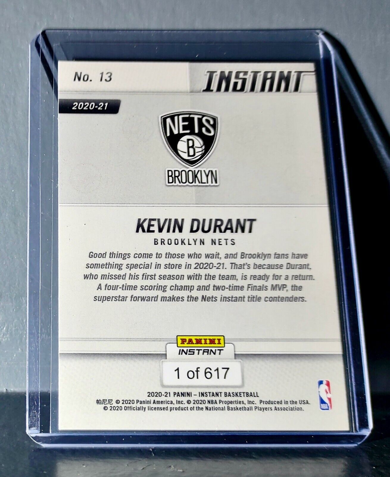 Kevin Durant 2020-21 Panini NBA Tip-Off #13 Basketball Card 1 of 617