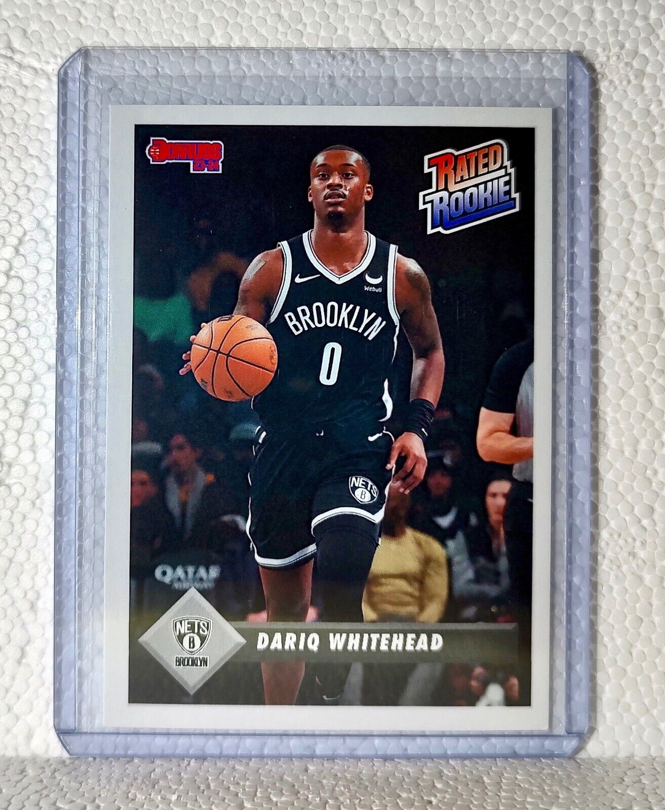 Dariq Whitehead 2023-24 Panini NBA #43 Rated Rookie Retro Card Nets 1/715