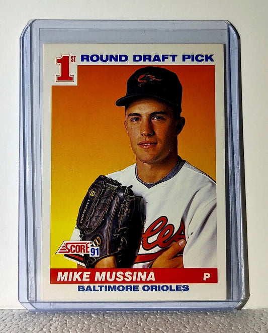 Mike Mussina 1991 Score MLB #383 Draft Baseball Card Baltimore Orioles