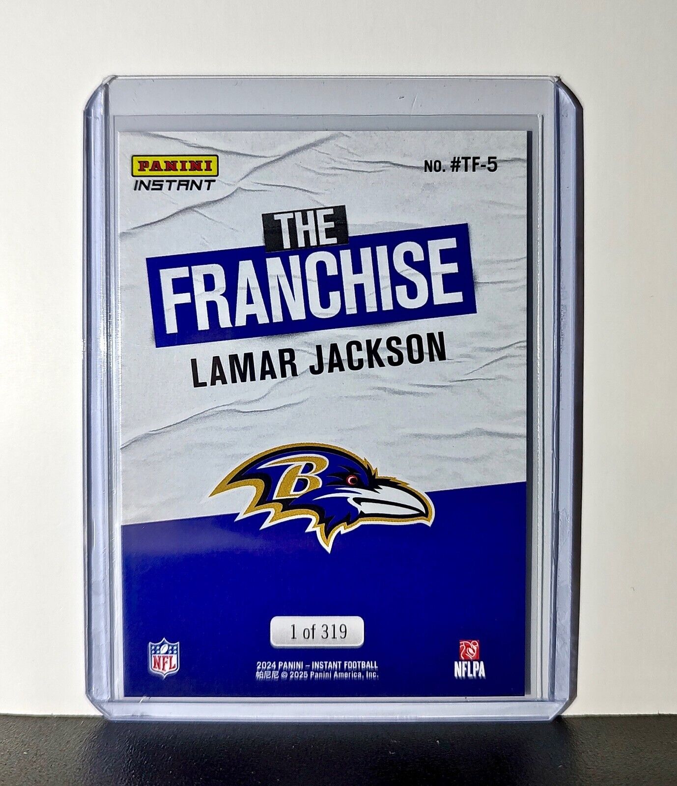 Lamar Jackson 2024 Panini The Franchise NFL #5 Football Card Ravens 1 of 319