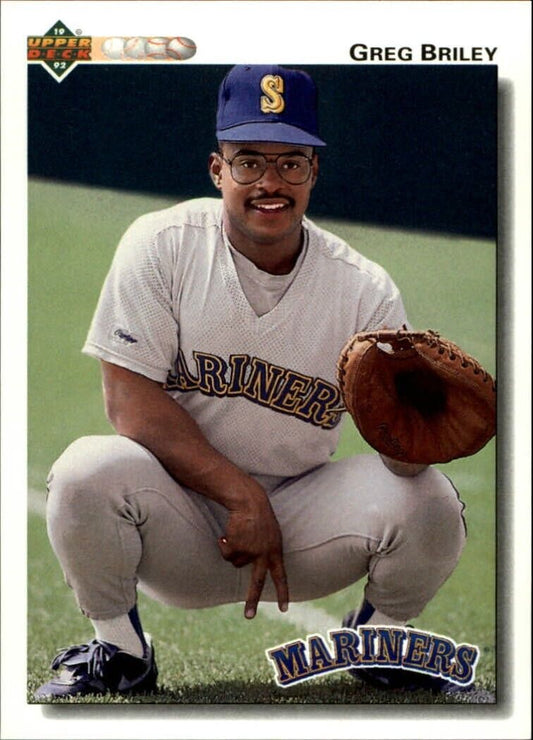 Greg Briley 1992 Upper Deck MLB #369 Baseball Card Seattle Mariners