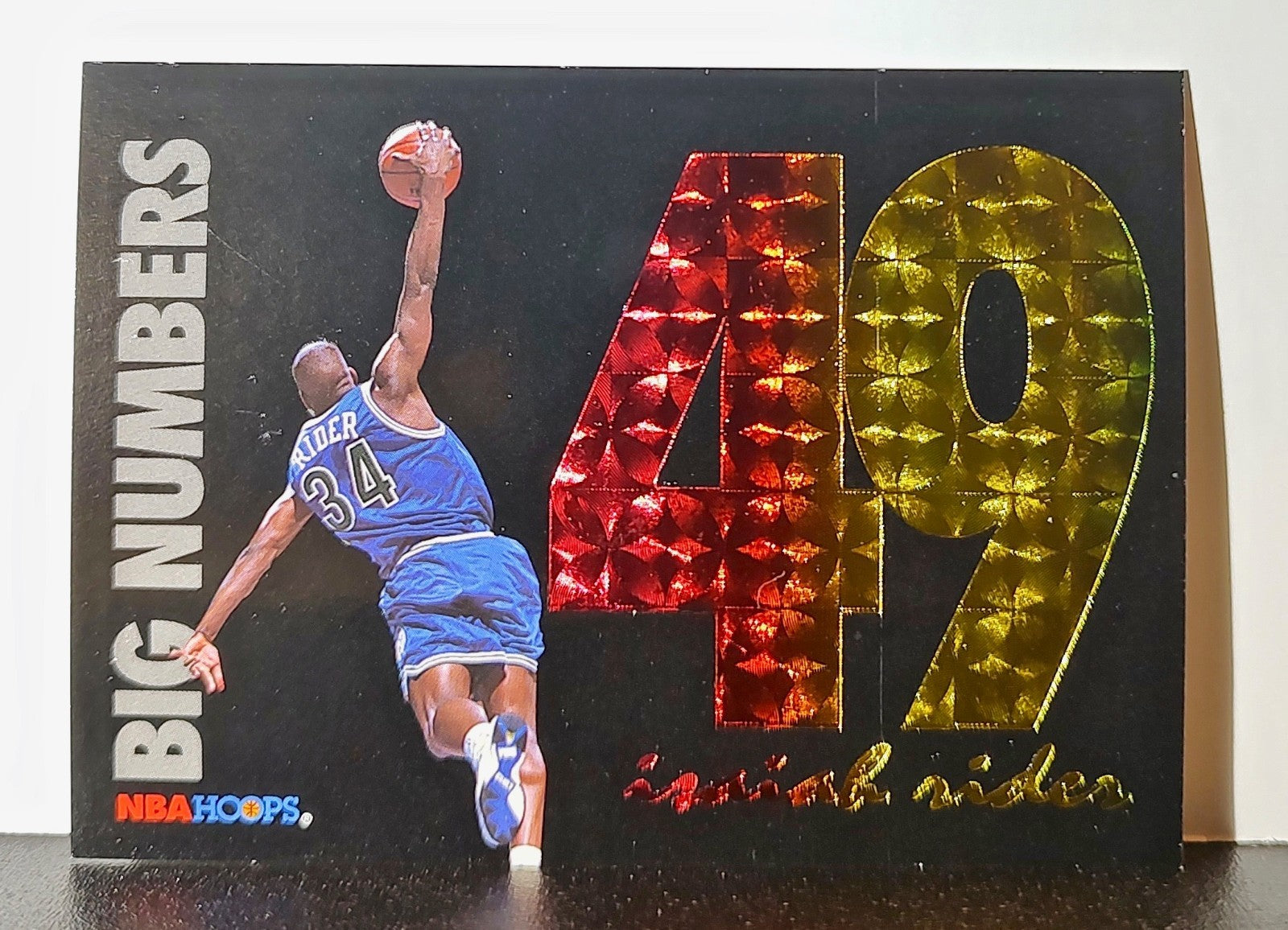 1994-95 Skybox NBA Hoops Big Numbers Cards Set of 12 with Acrylic Display