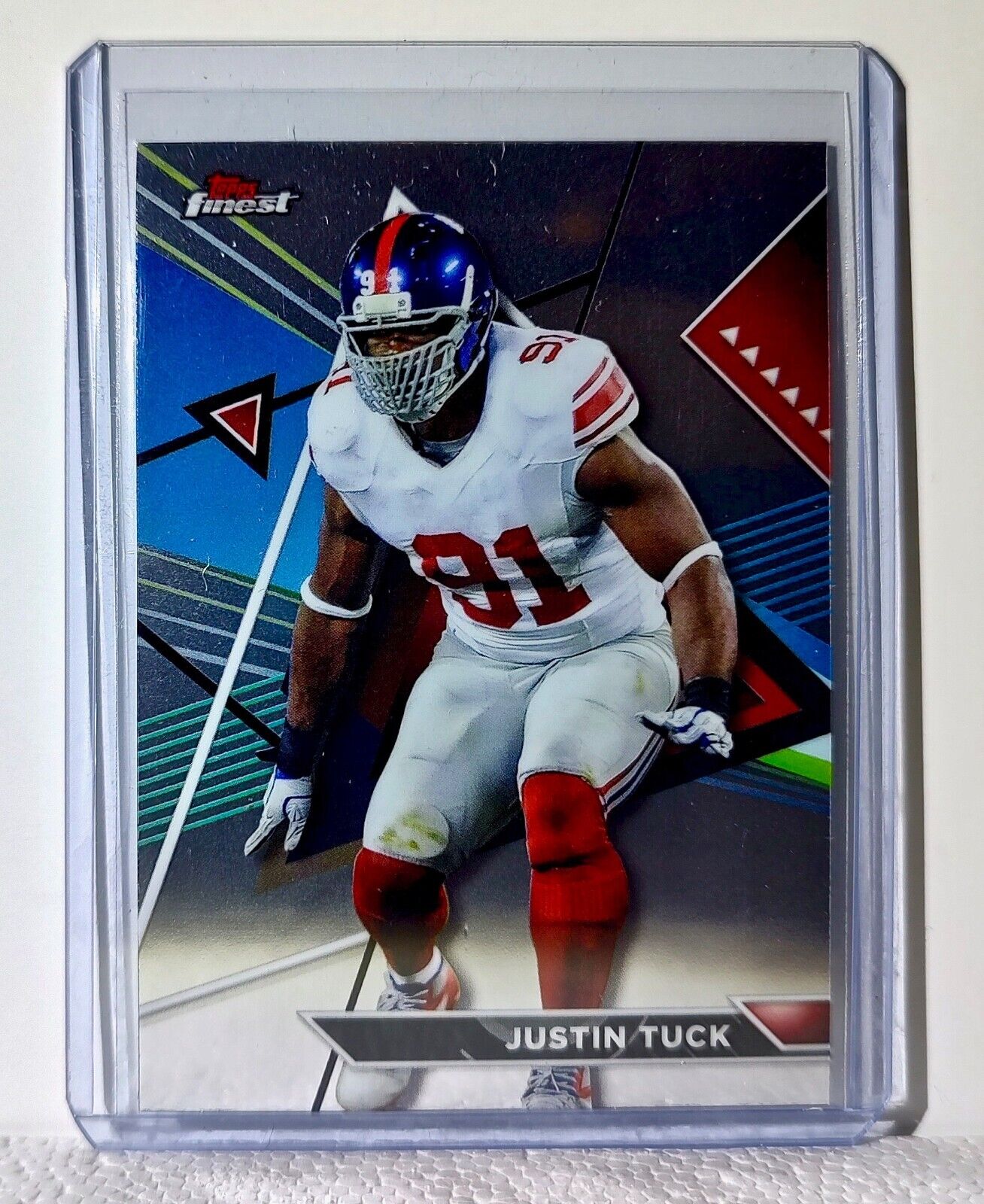 Justin Tuck 2023 Topps Finest NFL #223 Football Card New York Giants