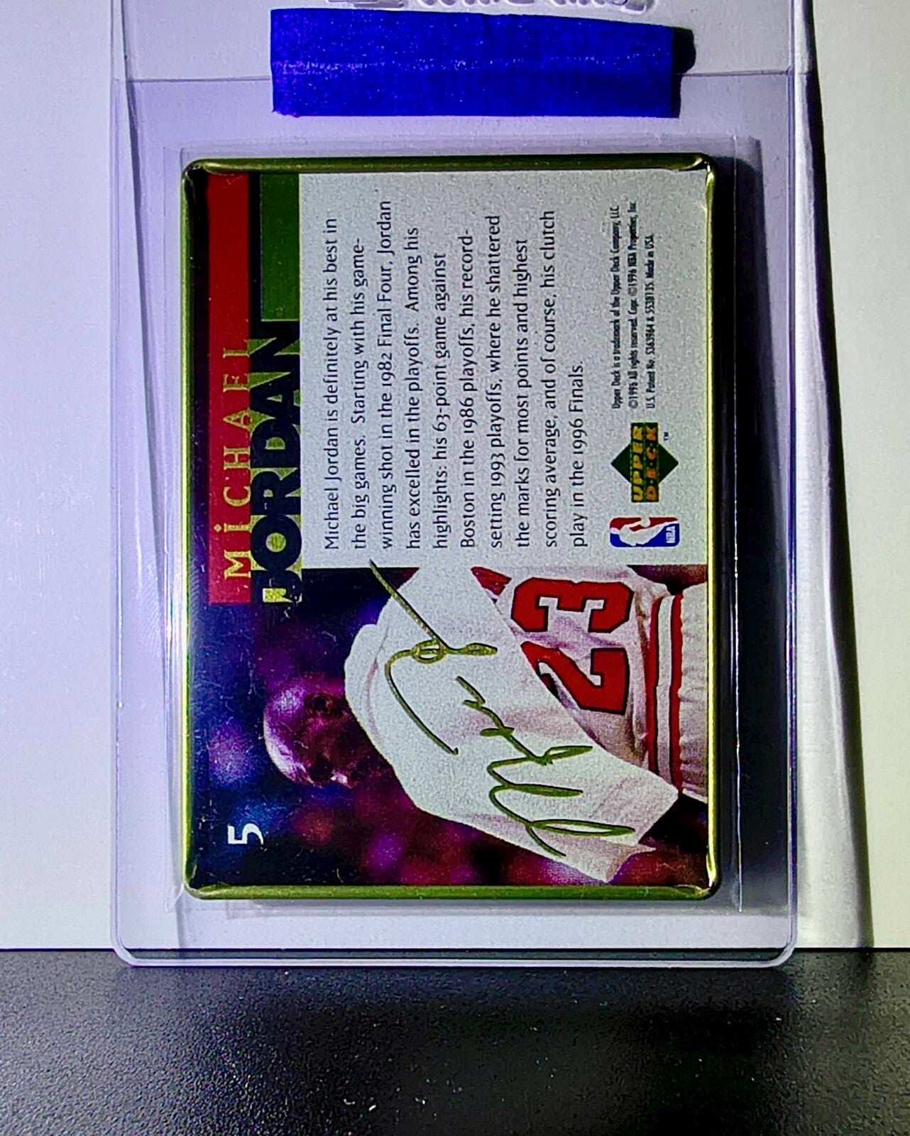 Michael Jordan 1996 Upper Deck All Metal Tin Set #5 Basketball Card Bulls