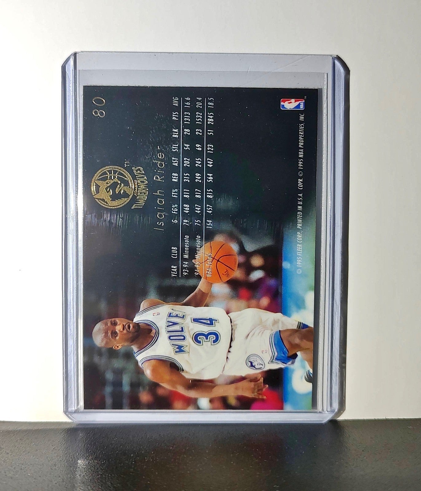 Isaiah Rider 1995-96 Flair NBA #80 Card Minnesota Timberwolves