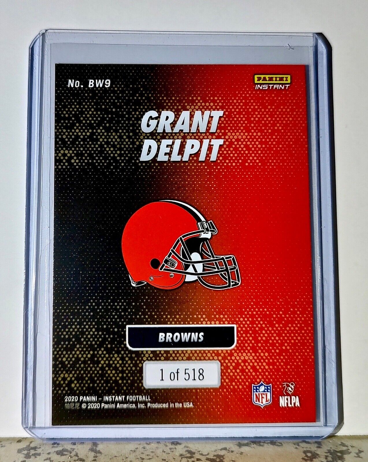 Grant Delpit 2020 Panini NFL #9 Black and White Rookies Card Browns 1 of 518